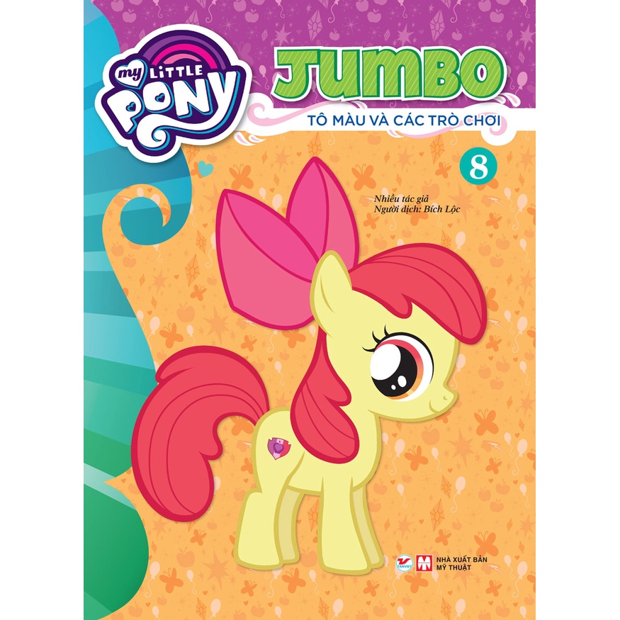 Sách - Combo My Little Pony - Jumbo Tô Màu Và Các Trò Chơi - Có Đề Can Dán (Bộ 8 Cuốn)