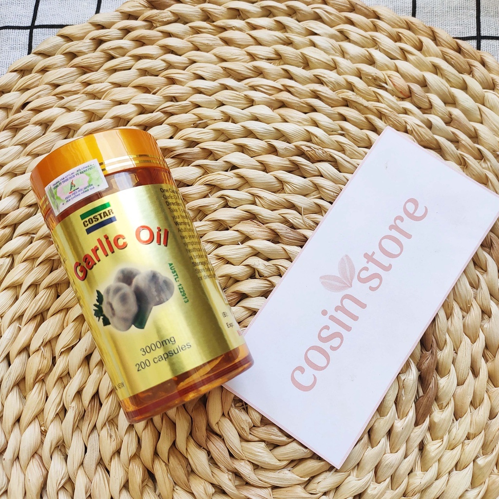 Viên Uống Tinh Dầu Tỏi Costar Garlic Oil 3000mg 200 Viên Cosin Store