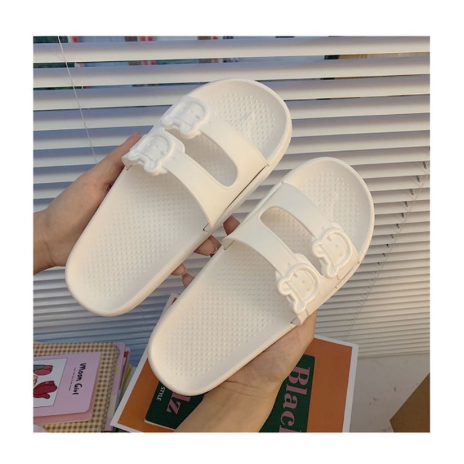 Dép đi trong nhà tắm mềm mại thoải mái chống trượt màu hồng dễ thương đơn giản