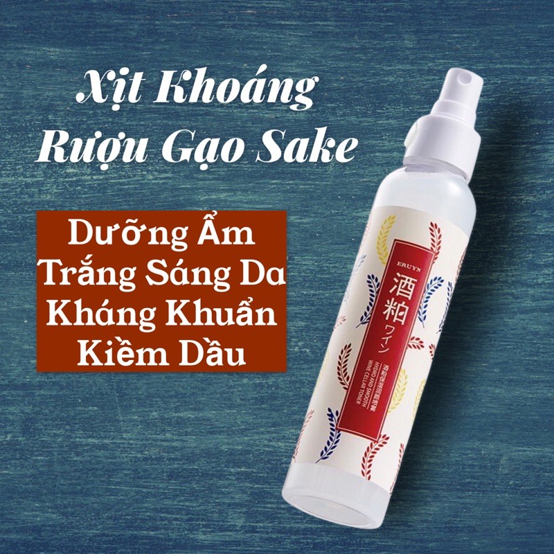 [HOT] ✨XỊT KHOÁNG RƯỢU GẠO SAKE SÁT KHUẨN DỊU MÁT DA TỨC THÌ✨