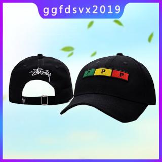 STUSSY Mũ lưỡi trai màu đen phong cách cổ điển