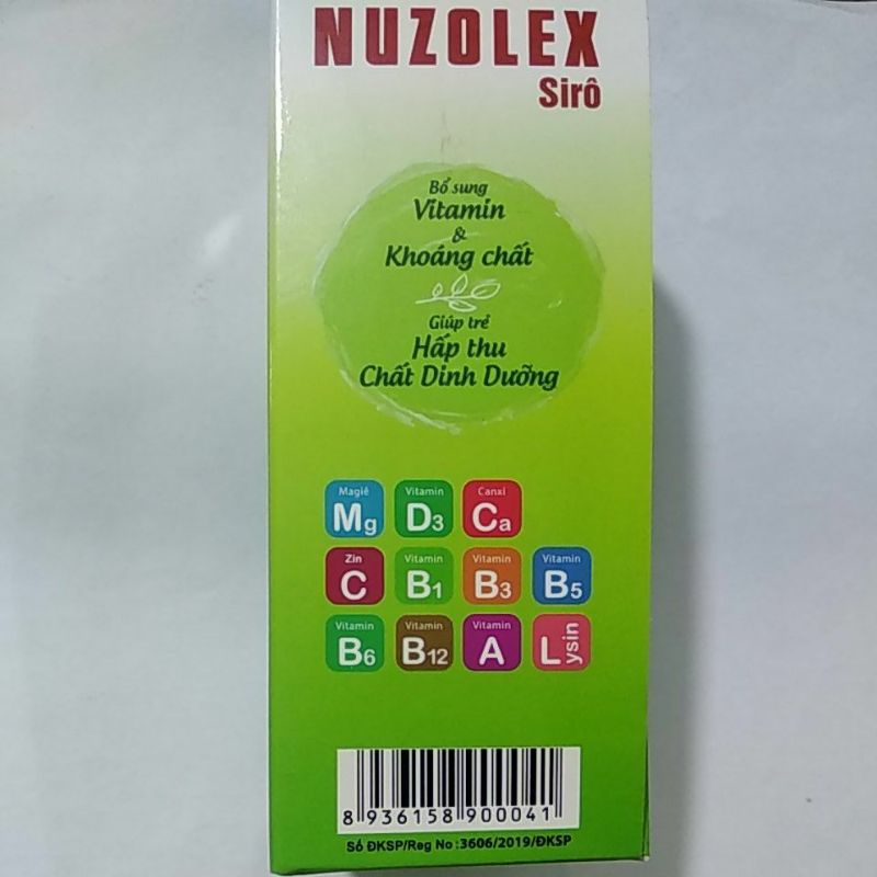 Nuzolex_ bổ sung vitamin cho bé trên 1 tuổi
