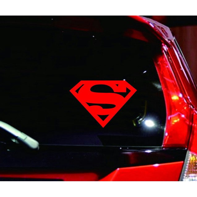 Tem Decal Chữ S Biểu Tượng Super Man Siêu Nhân Dán Xe ô Tô Ms-318