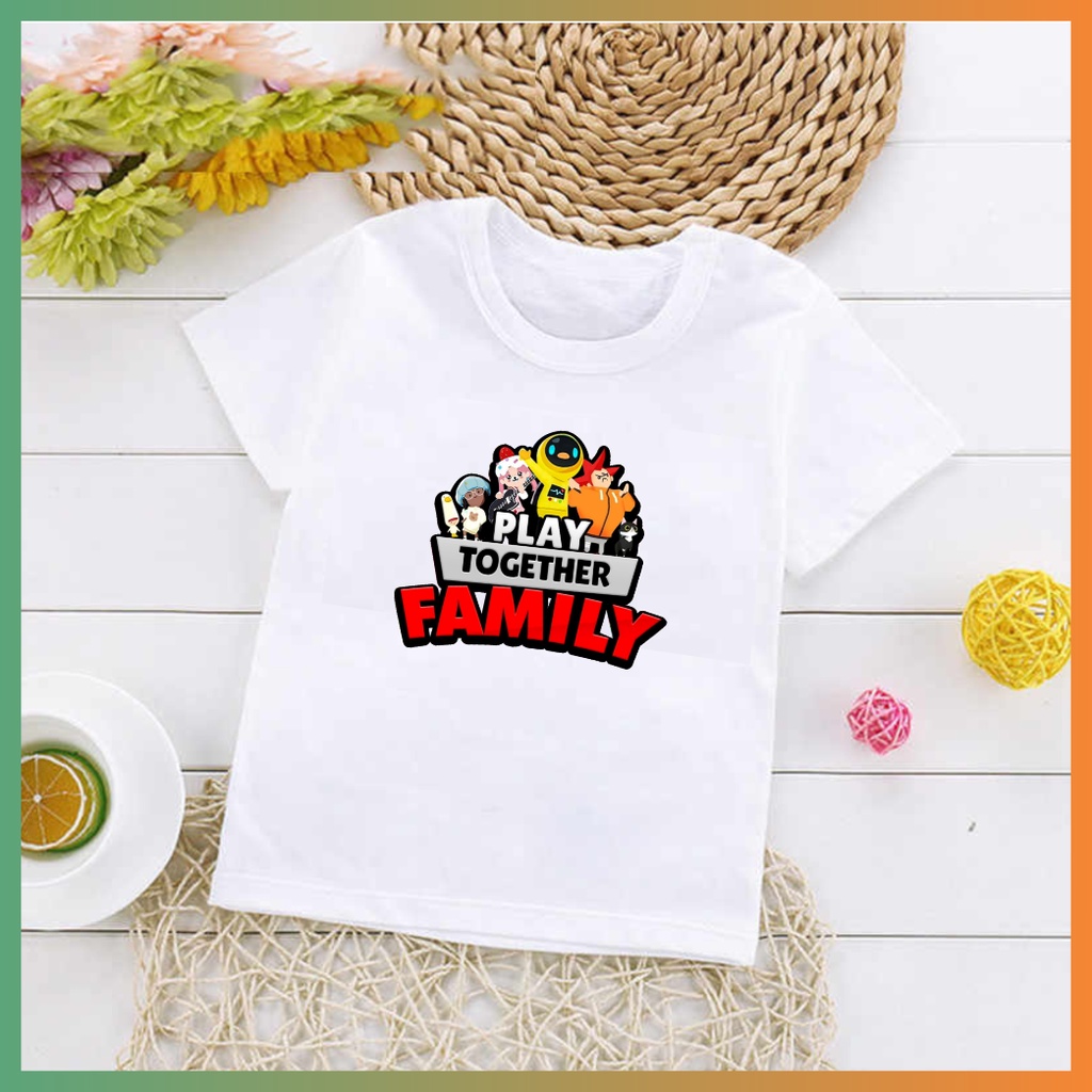 Áo thun màu trắng in hình trang phục trong game Play together cực hot cho bé trai bé gái cực HOT nhều mẫu đẹp