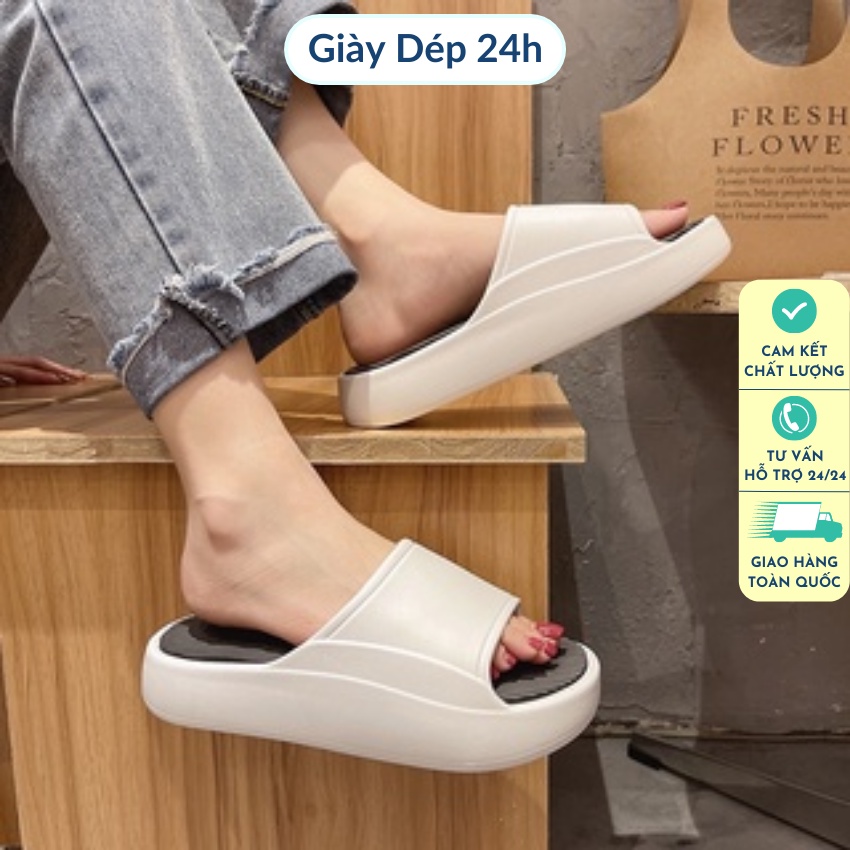 Dép đúc quai ngang 🔸 CỰC ĐẸP 🔸 dép đúc nguyên khối nam nữ cao 5cm, êm chân, chống trơn trượt. MSP 0178088