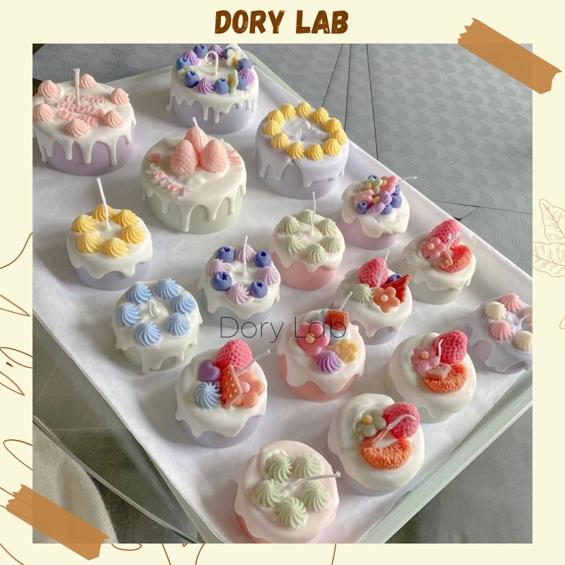 Nến Thơm Bánh Kem Mix Topping Trang Trí Theo Yêu Cầu, Quà Tặng Ý Nghĩa  - Dory Lab