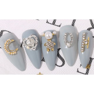 (Ảnh Thật) Charm Gấu Đá Đính Móng