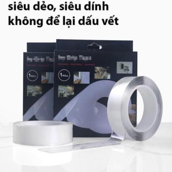 [ ĐỔ BUÔN] Băng dính Nano 2 mặt Siêu kết dính Full Size - Băng dính đa năng