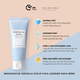 Combo Centella sữa rửa mặt rau má 125ml - mặt nạ ngủ skin1004