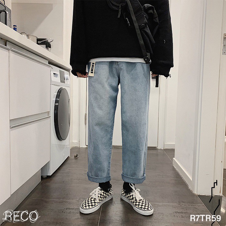 Quần jean nam Hàn Quốc cao cấp dáng rộng Trousers Loose R7TR59 Unisex