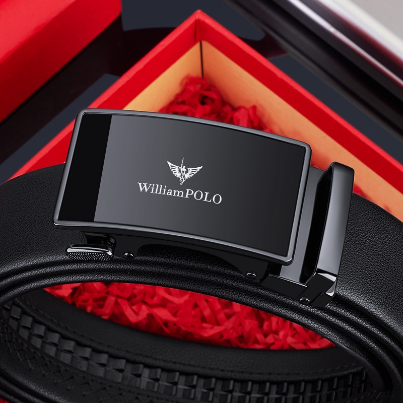 Thắt lưng nam cao cấp ,dây lưng nam , thắt lưng da , dây nịt nam da bò , dùng khóa tự động WILLIAMPOLO -POLO2722P