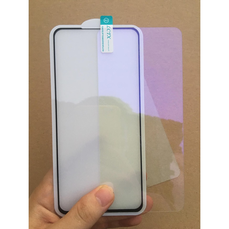 Cường lực ánh tím Xiaomi Poco F3 / Redmi K40 / K30(4,5g) / K20 / K20Pro / K30 Pro / K40 Pro, Full Màn Không Viền Đen