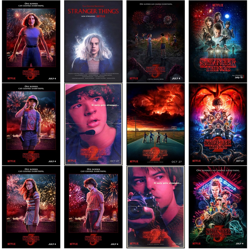 Áp Phích Dán Tường Trang Trí Hình Phim Stranger Things Season 1 2 3 4