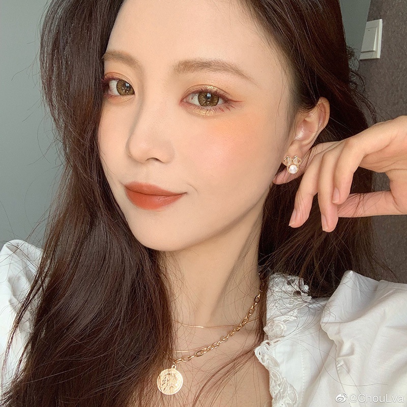 Bông Tai Bạc Hình Nơ Đính Ngọc Trai Thời Trang Dành Cho Nữ