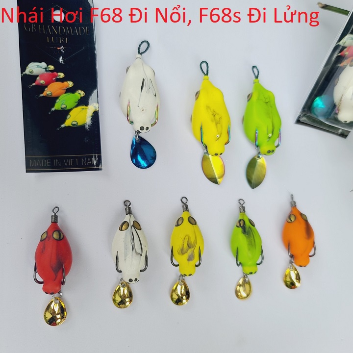 Mồi Hơi F68 Đi Nổi (4.5cm-6g), F68s Đi Lửng (3.8cm-8g)