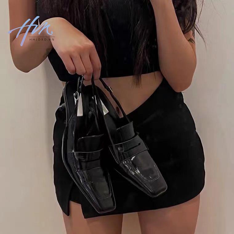 Giày Cao Gót Mũi Vuông Phong Cách Âu Mỹ Thời Trang Mùa Hè Mới 2022