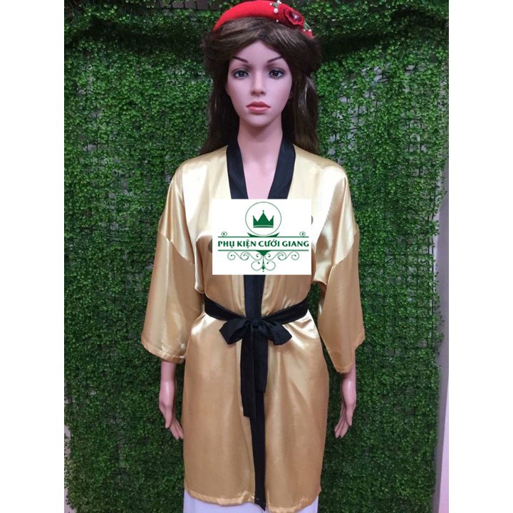 Áo lụa makeup có in tên tiệmPKTCDMN