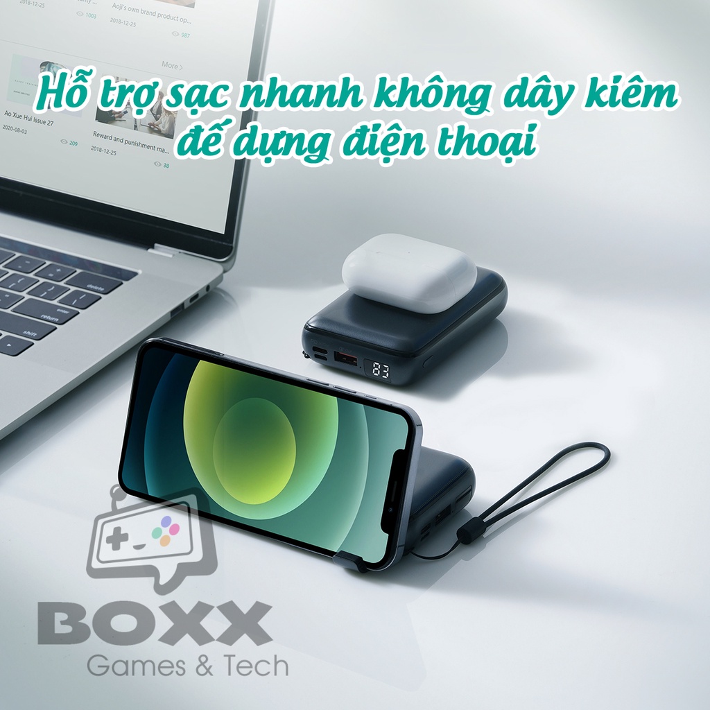 Pin dự phòng AUKEY PB-WL01S sạc nhanh 20W, sạc nhanh không dây 10W