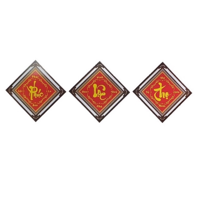 Tranh thêu chữ thập Phúc Lộc Thọ LV3284 kt 106x37cm