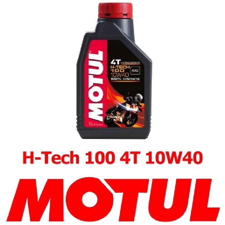 Nhớt tổng hợp cao cấp cho xe máy Motul H-Tech 100 10W40 1L