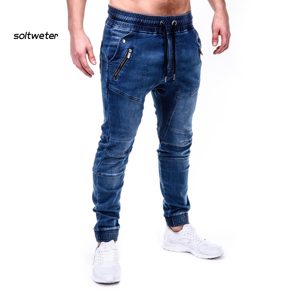 Quần Denim Lưng Thun Phối Túi Thời Trang Mùa Hè Cho Nam