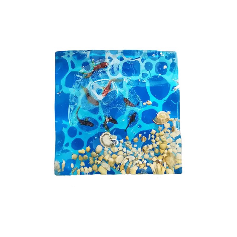 Sticker resin epoxy dán màu trắng trang trí DIY