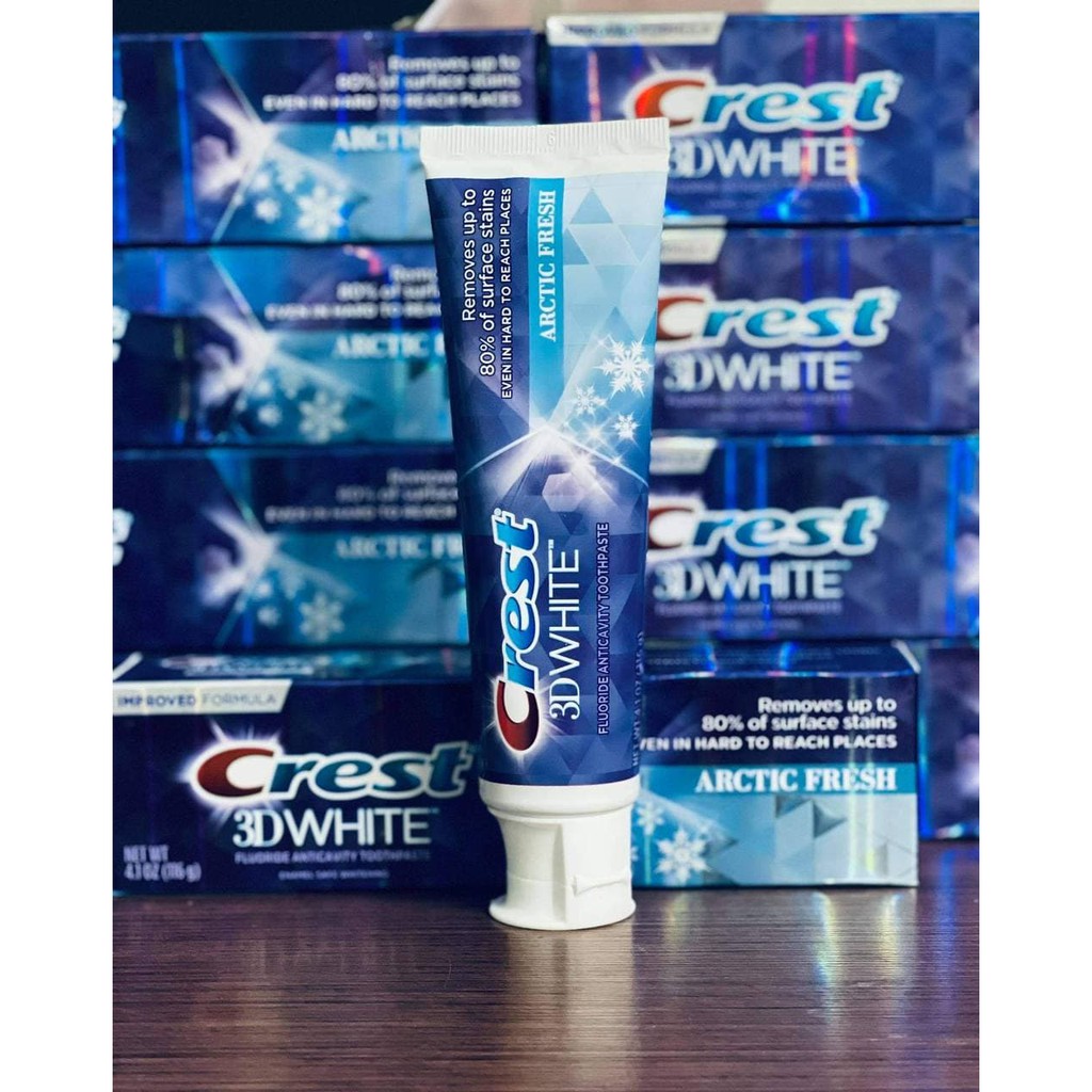 [ SP Mỹ ] Kem đánh răng Crest 3d white Arctic Fresh bạc hà thơm lâu
