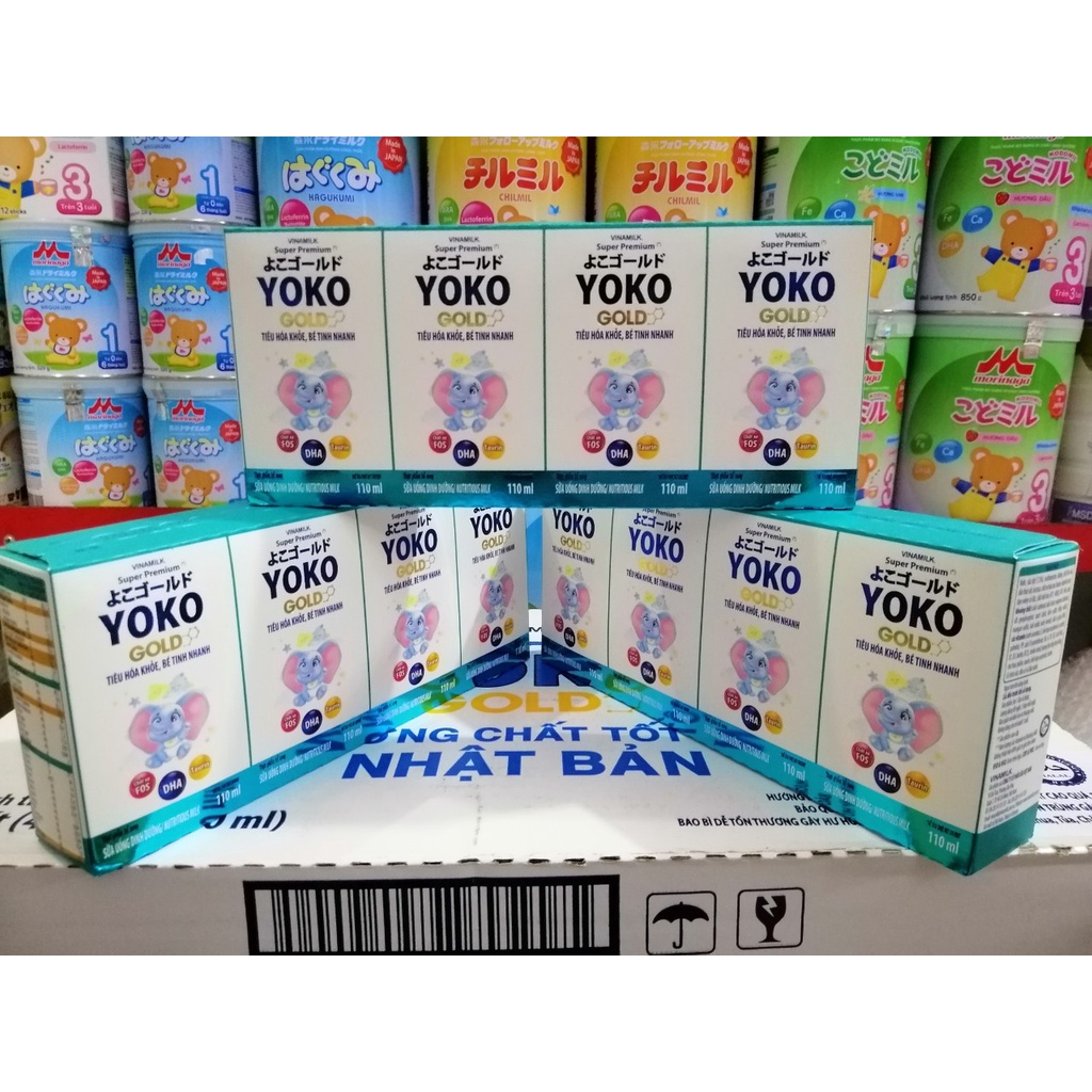 Combo 3 Lốc Sữa Pha Sẵn YOKO GOLD Loại 110ml/ 1 hộp