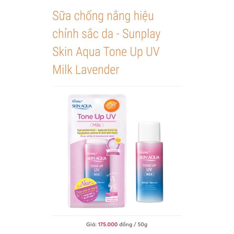 Sữa chống nắng hiệu chỉnh sắc da - Sunplay Skin Aqua Tone Up UV | BigBuy360 - bigbuy360.vn