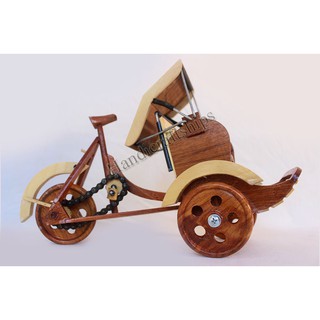 Xe xích lô gỗ đồ chơi 25cm - Tân Phú Giáo