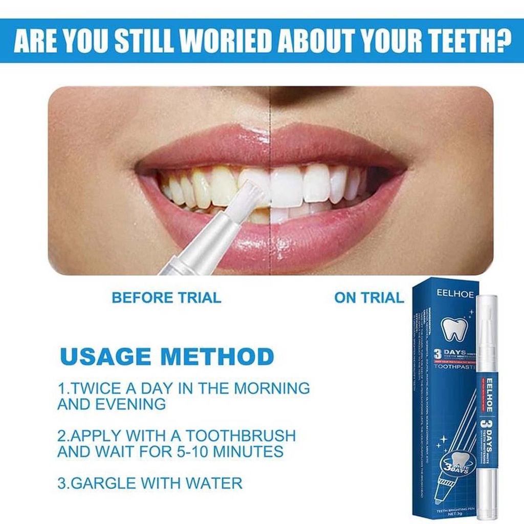1 Bút Gel Làm Trắng Răng Loại Bỏ Vết Bẩn