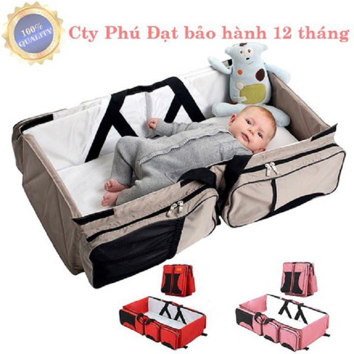 ❀Nôi xách tay kiêm túi đựng đồ đa năng cho bé đến 24 tháng nhiều màu sắc