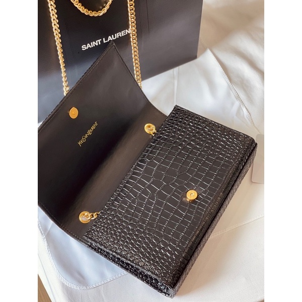 Clutch Y S L crocodile sz25