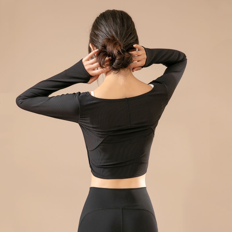 Áo Thun Thể Thao Tay Dài Cổ Chữ V Ôm Dáng Thanh Lịch 1011