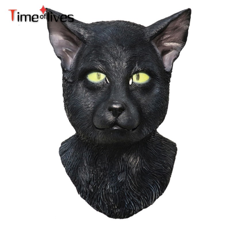 Phụ kiện mũ đội đầu hình mèo đen/ chim đại bàng/ chó sói làm đạo cụ hóa trang lễ Halloween