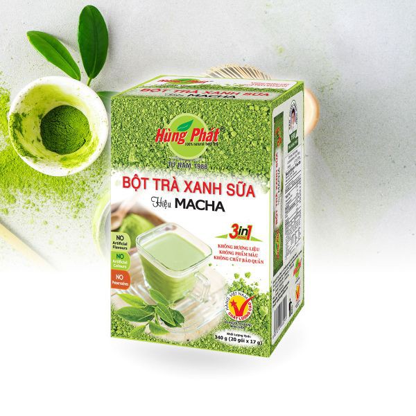 BỘT TRÀ XANH SỮA Hiệu Macha (TRÀ XANH SỮA) -  Hùng Phát