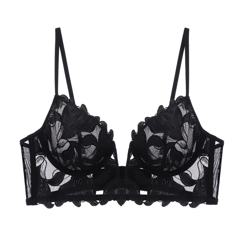 A17 Áo Bra Ren KATHY BRA Thêu Nổi Có Giọng Không Mút Nâng Ngực Kiểu Dáng Bralette