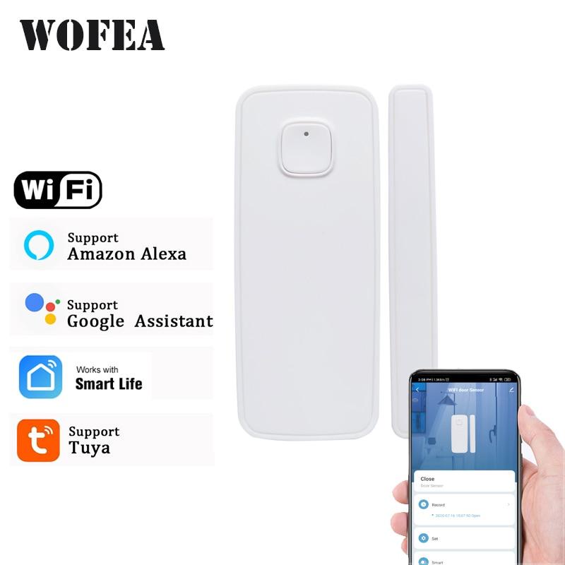 Thiết Bị Báo Trộm Gắn Cửa Wifi, Kết Nối Báo Động Qua Điện Thoại Hỗ Trợ Alexa Google