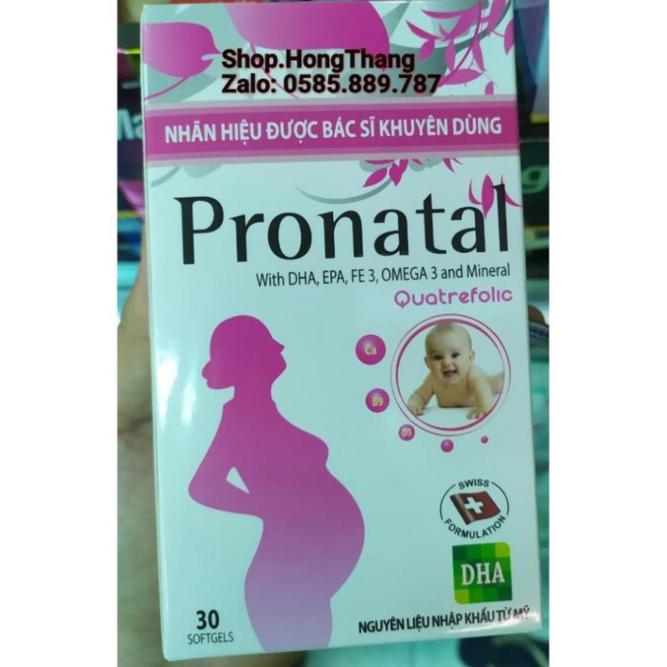 Pronatal cung cấp dưỡng chất cho bà bầu, bổ sung canxi, sắt và vitami cho mẹ bầu và cho con bú