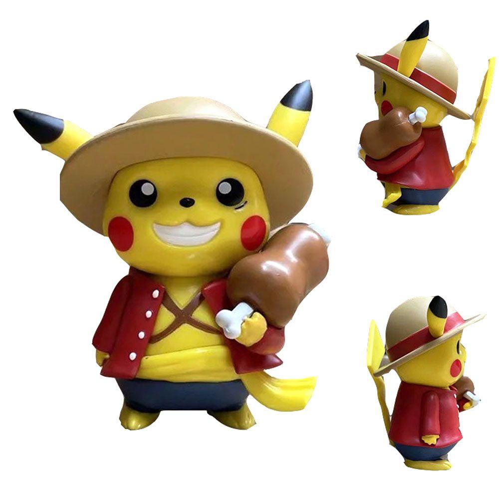 Mô hình nhân vật MMULCK Pokemon Pikachu Monkey D Luffy mini PVC làm quà tặng trẻ em
