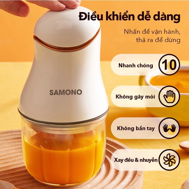 Máy xay chính hãng SAMOMO , xay thịt , xay cháo , xay rau củ quả cho bé ăn dặm