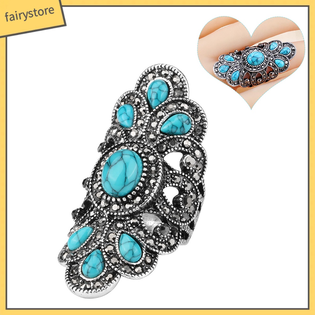 Nhẫn Hợp Kim Đính Đá Phong Cách Cổ Điển Cho Nữ