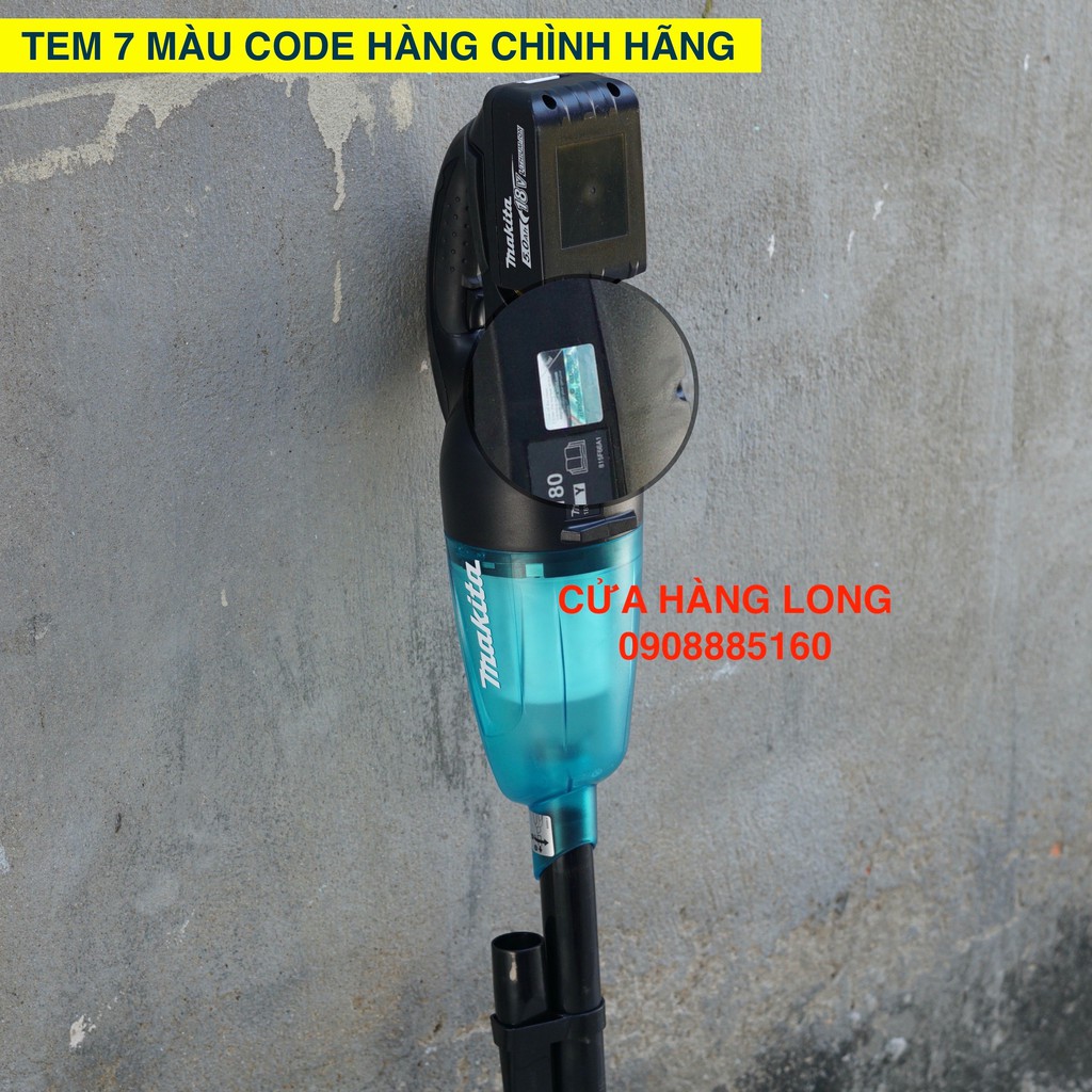 Bộ máy,pin và sạc, hút bụi makita DCL 180ZB + pin 2000mah ( pin shop gia công)+ sạc lớn( bảo hành)