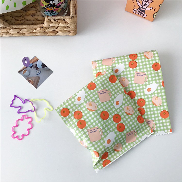 Set 5 túi giấy đựng quà, đựng bánh trứng sốt cà chua