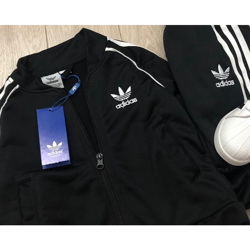 Bộ nỉ thể thao Adidass đen bé trai