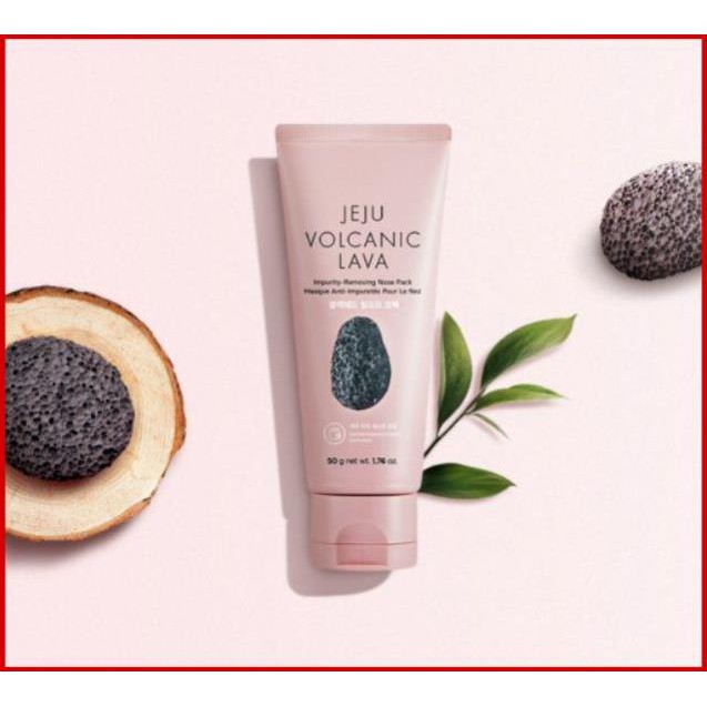 Mặt nạ lột mụn đầu đen Jeju VolcanicLava Peel-Off Clay Nose Mask 50g [lovebeautyshop]