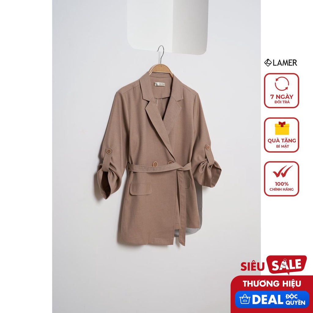 Áo vest đai eo, vạt lệch GBQ021 VIENNE TRAN V65D21T011