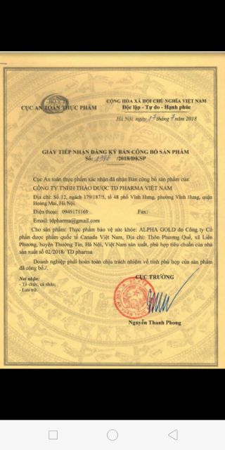 Alpha gold ăn ngon ngủ ngon