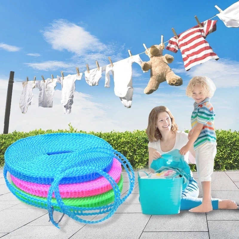 Dây phơi quần áo 3/5m có thể thu gọn tiện lợi