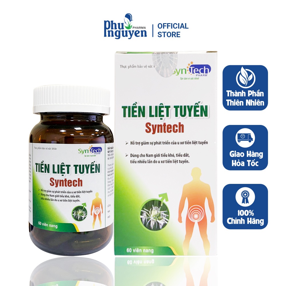 Viên Uống Cho Nam Hỗ Trợ Tiếu Rắt Tiếu Són Tiểu Khó Tiểu Nhiều Lần Do U Xơ Tiền Liệt Tuyến SYNTECH